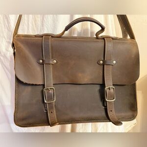 Portland Leather Dark Brown Messenger Bag